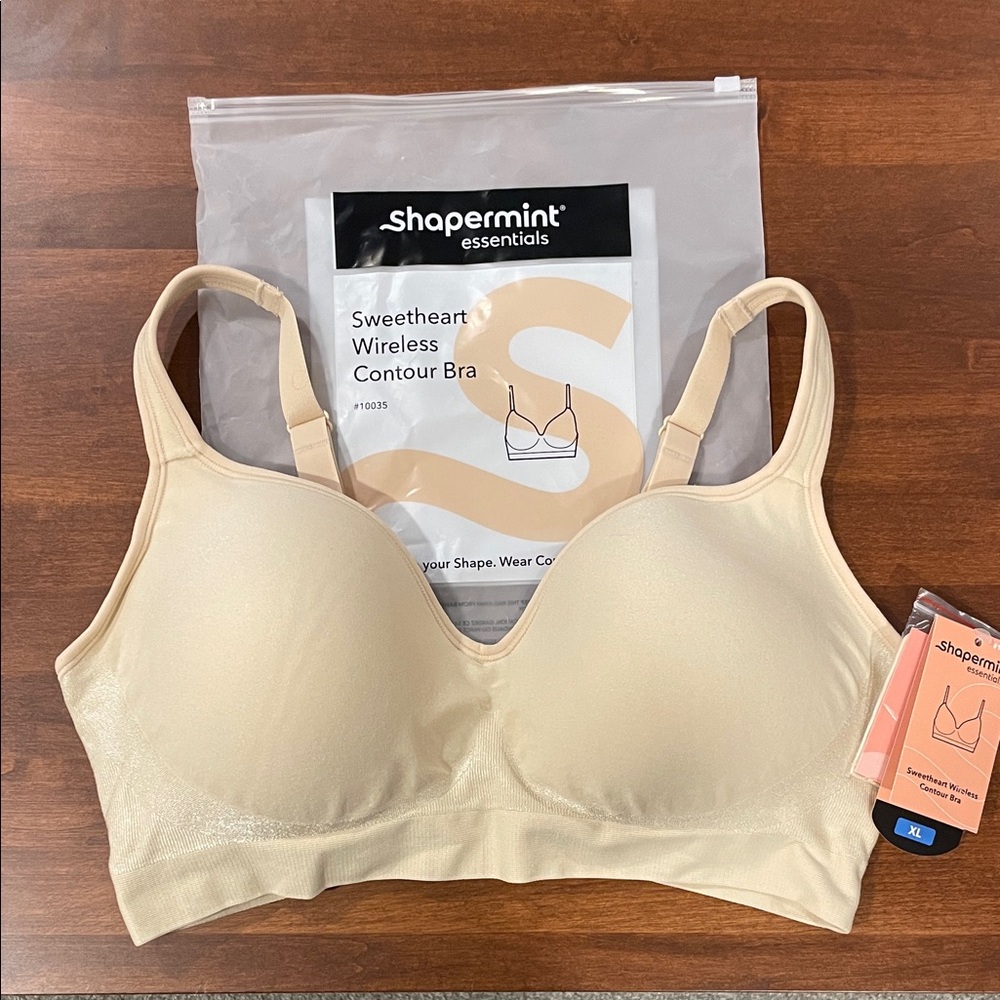 Shapermint Essentials Sweetheart Wireless Bra - Cream